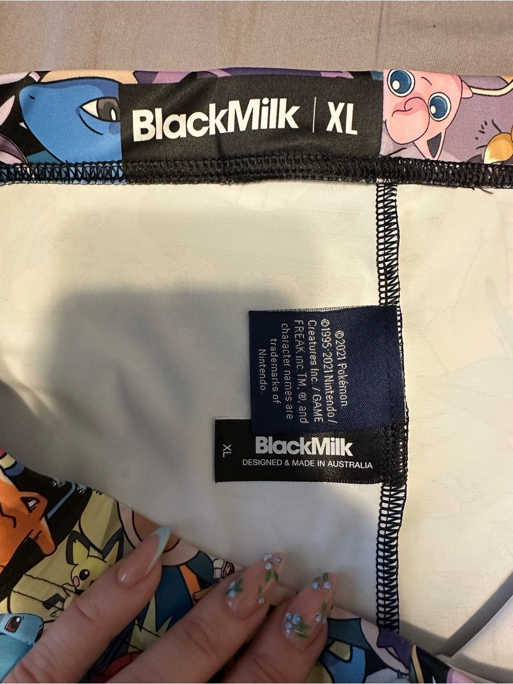 BlackMilk Black Multicolor Pokémon Character Leggings - Picture 3 of 4